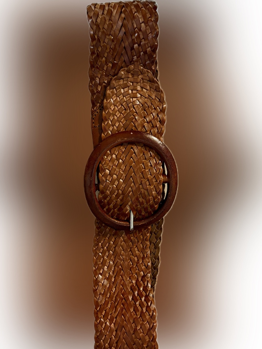 Braided Leather Vintage Belt - Brown
